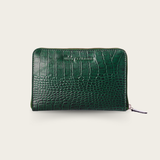 Forest Green Travel Jewelry Case