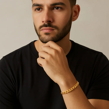 Men 22K Gold Link Bracelet