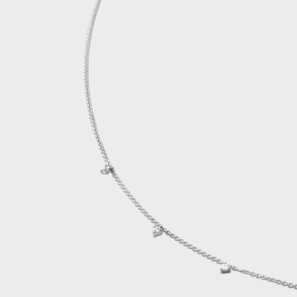 Gold Tri-diamond Necklace