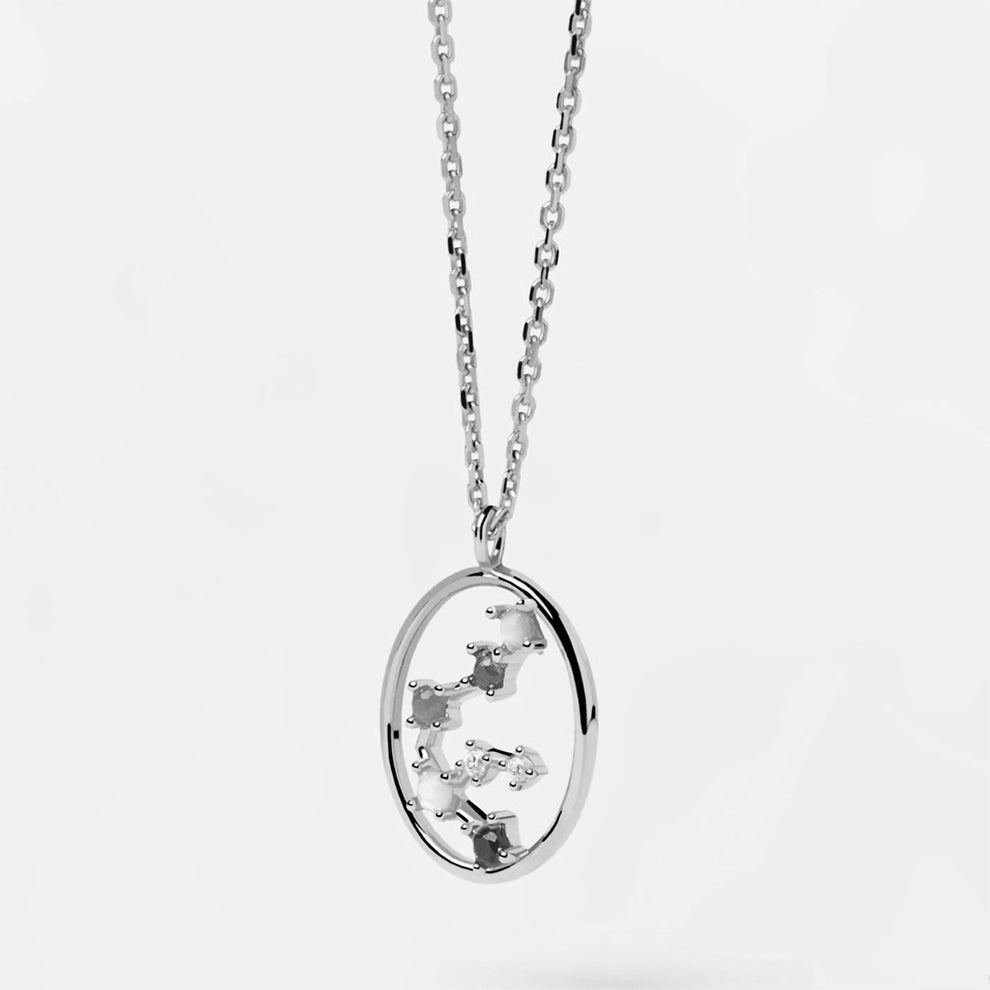 Aquarius Oval Gemstone Pendant