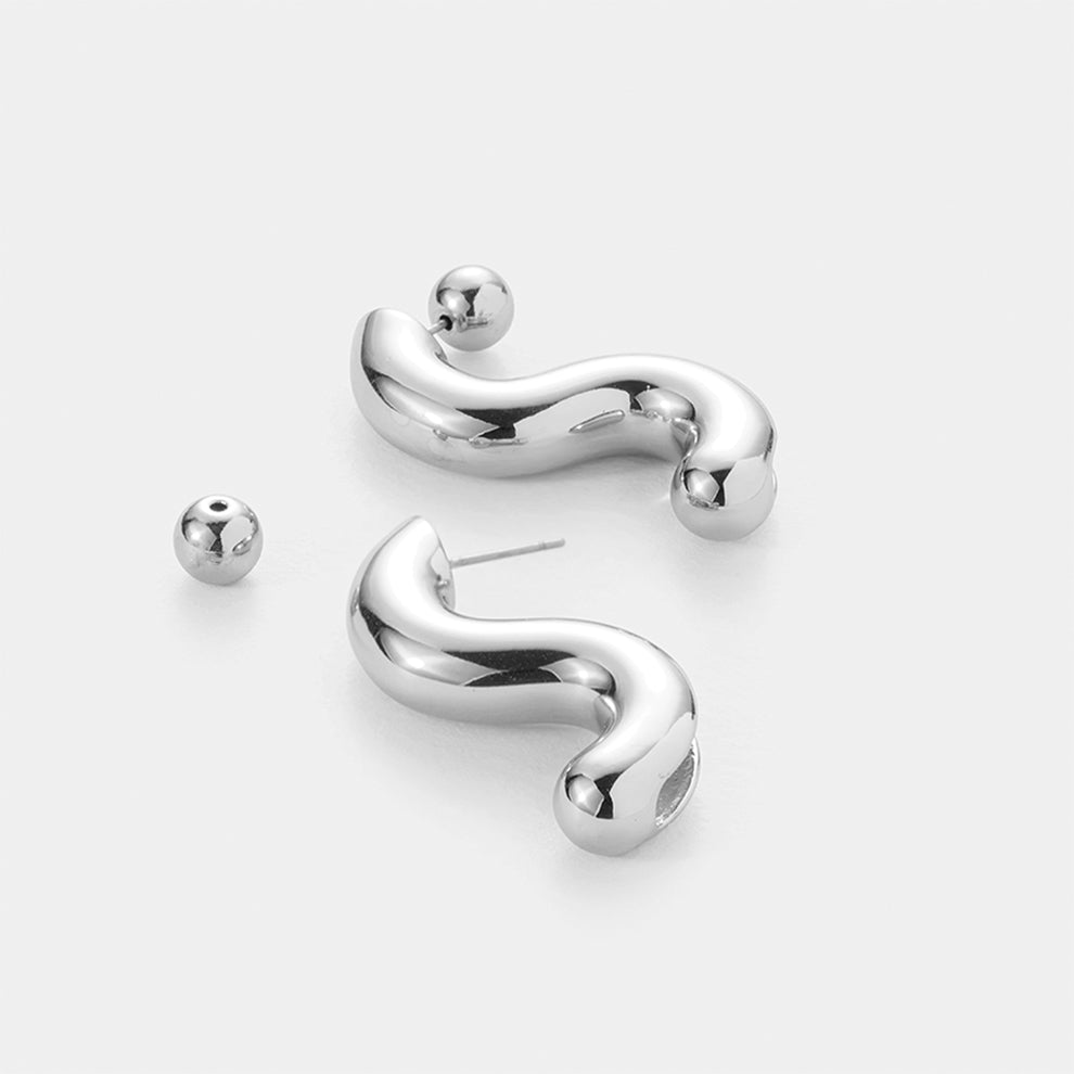 14K Gold Wave Earrings