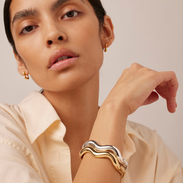 Silver Ola Rhodium Bangle
