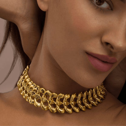 22K Gold Interlink Choker