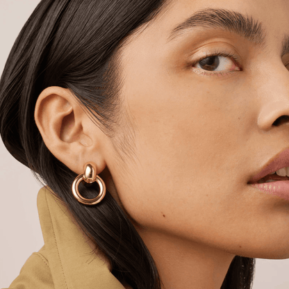 Gold Plated Puffy Faye Hoops