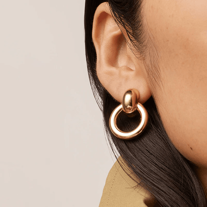 Gold Plated Puffy Faye Hoops