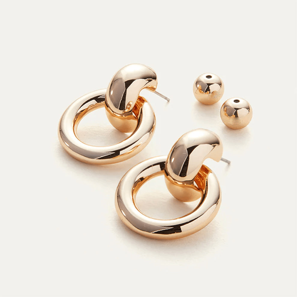 Gold Plated Puffy Faye Hoops