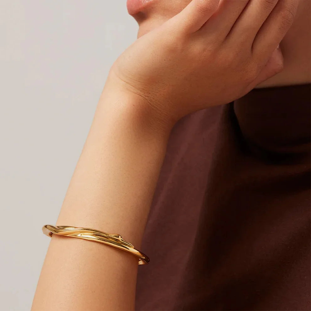 Curved Wrap Cuff Bracelet