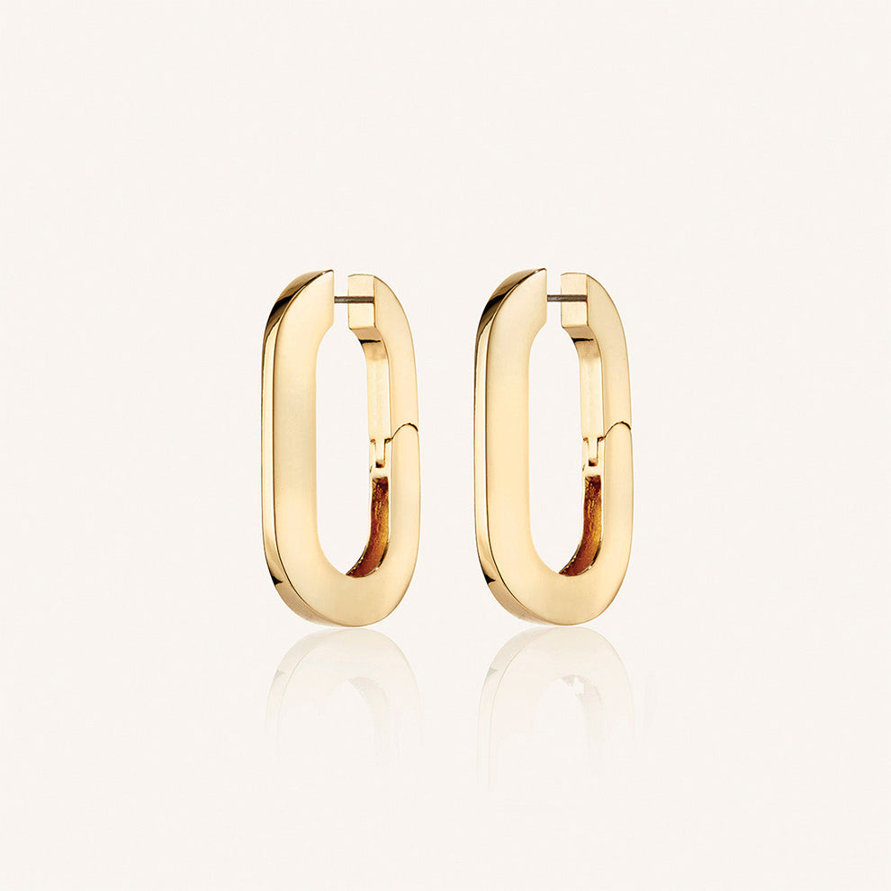 Gold Plated Oversized U Earrings