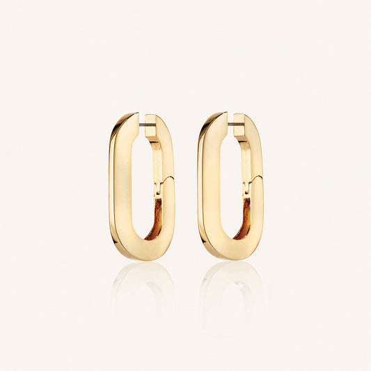 Gold Plated Oversized U Earrings