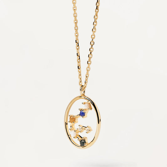 Aquarius Oval Gemstone Pendant