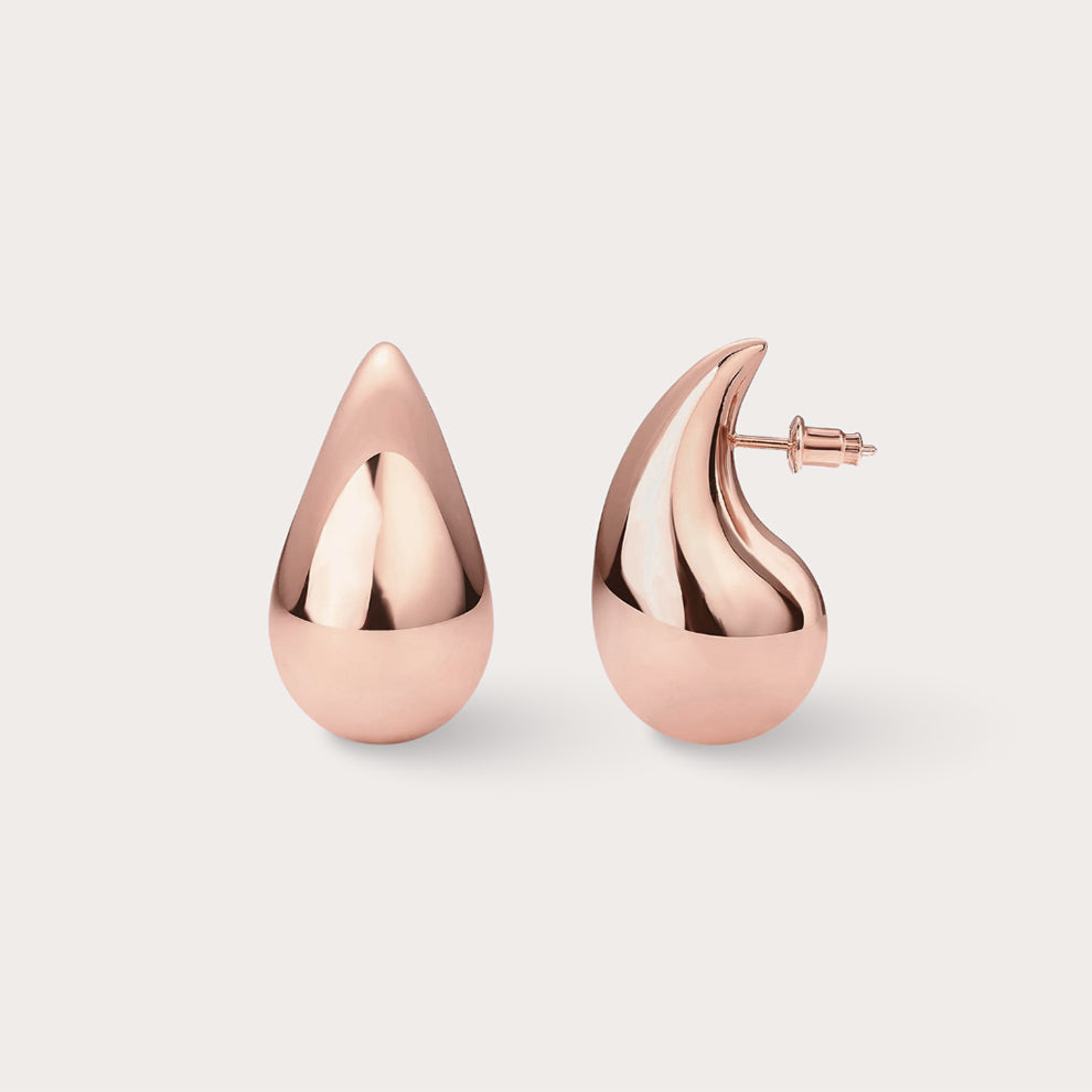 Chunky Gold Teardrop Earrings