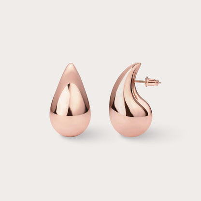 Chunky Gold Teardrop Earrings