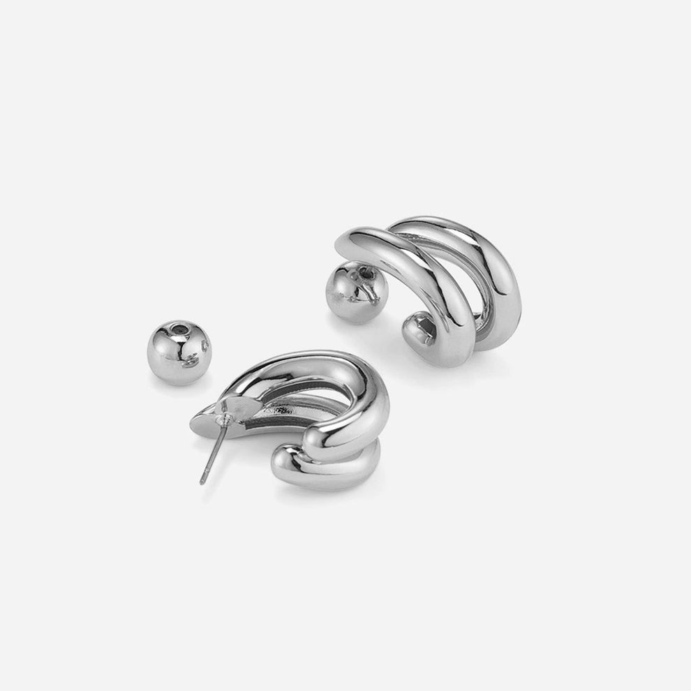 Gold Plated Florence Double Hoops