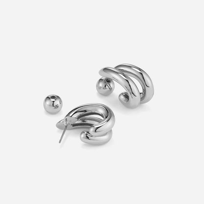 Gold Plated Florence Double Hoops