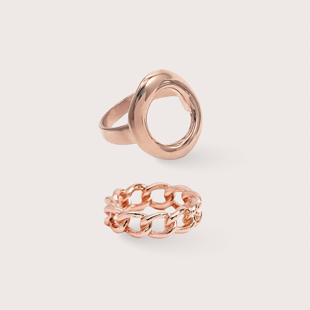 Cora Ring and Chain Link Set