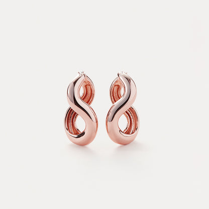 14k Gold Sculpted Swirl Earrings