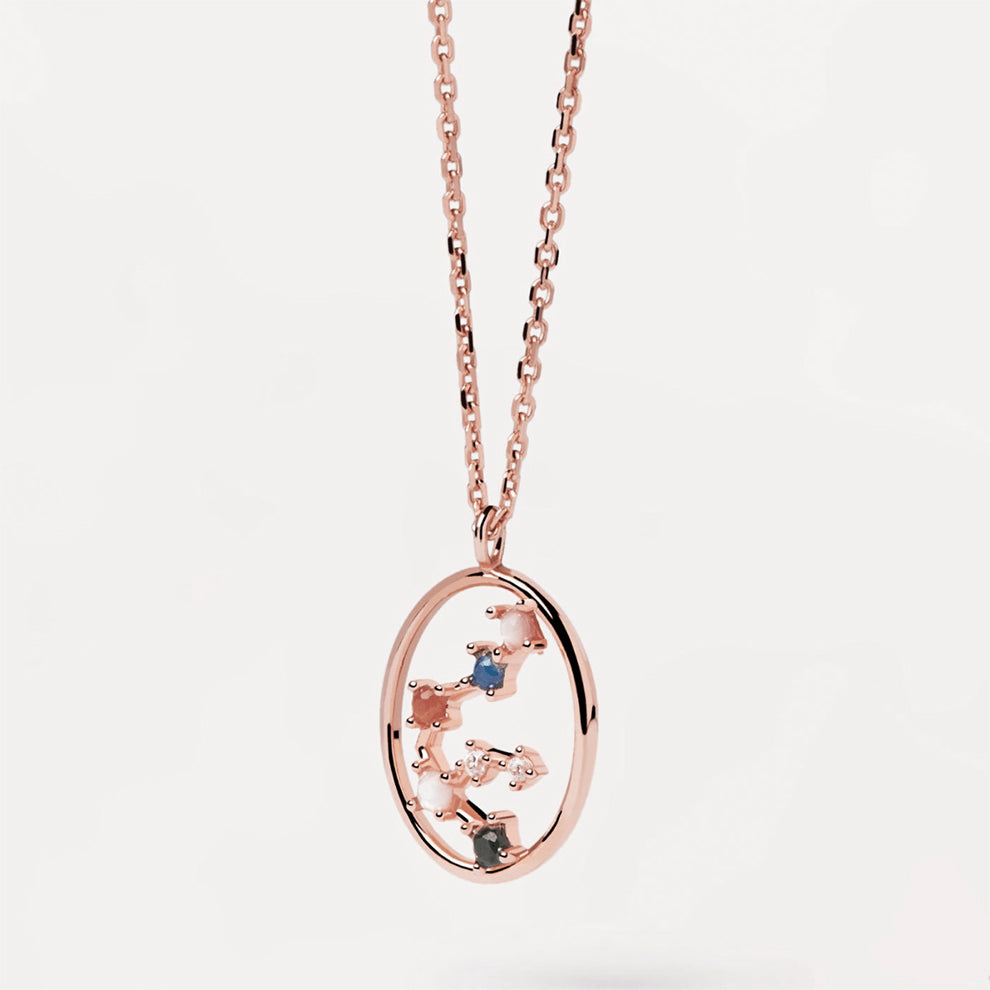 Aquarius Oval Gemstone Pendant