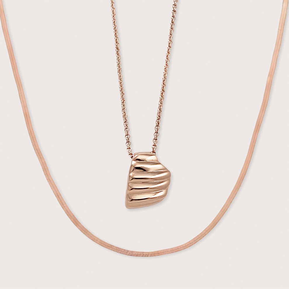 Herringbone Chain Sunray Pendant