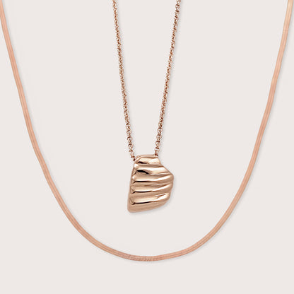 Herringbone Chain Sunray Pendant