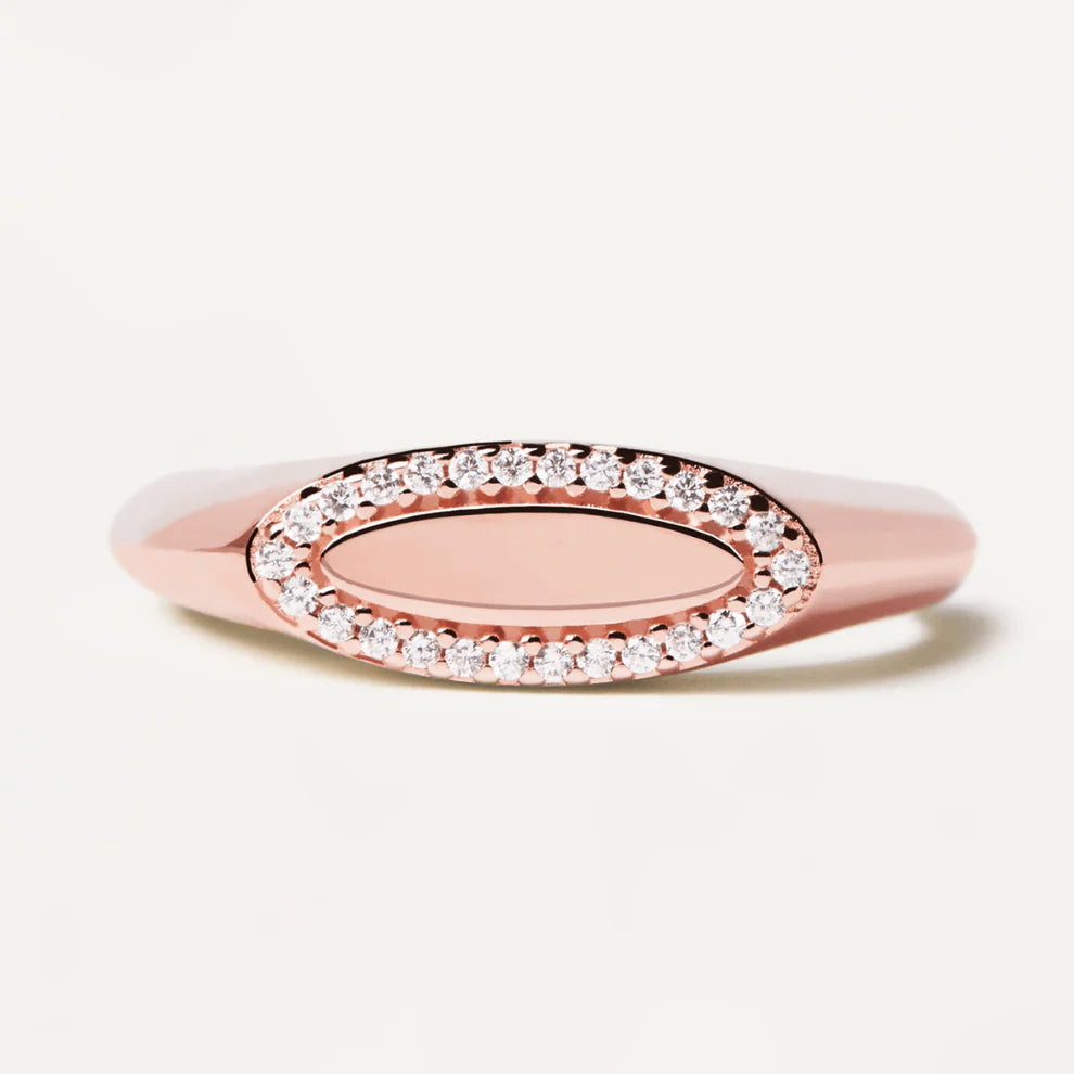 Zirconia Lace Engravable Ring
