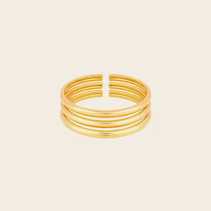 Bold Stacked Gold Bangles