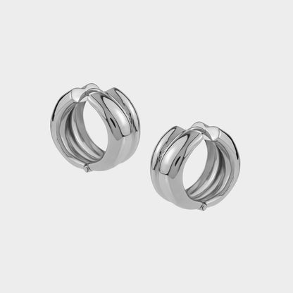 22K Gold Chubby Hoops