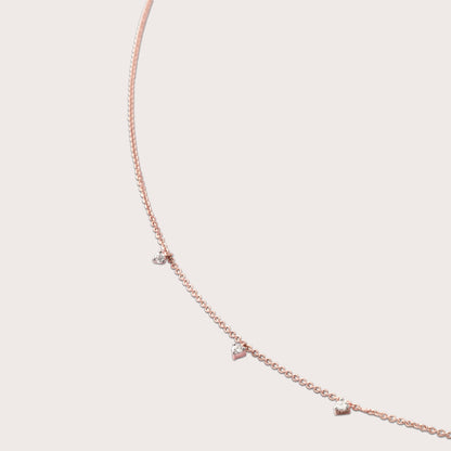 Gold Tri-diamond Necklace