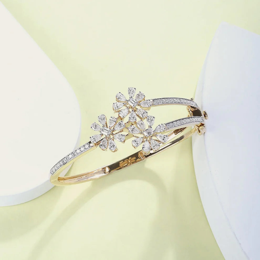 Triple Blossom Diamond Bracelet