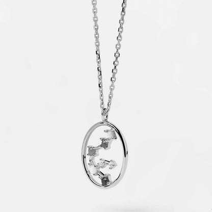 Aquarius Oval Gemstone Pendant