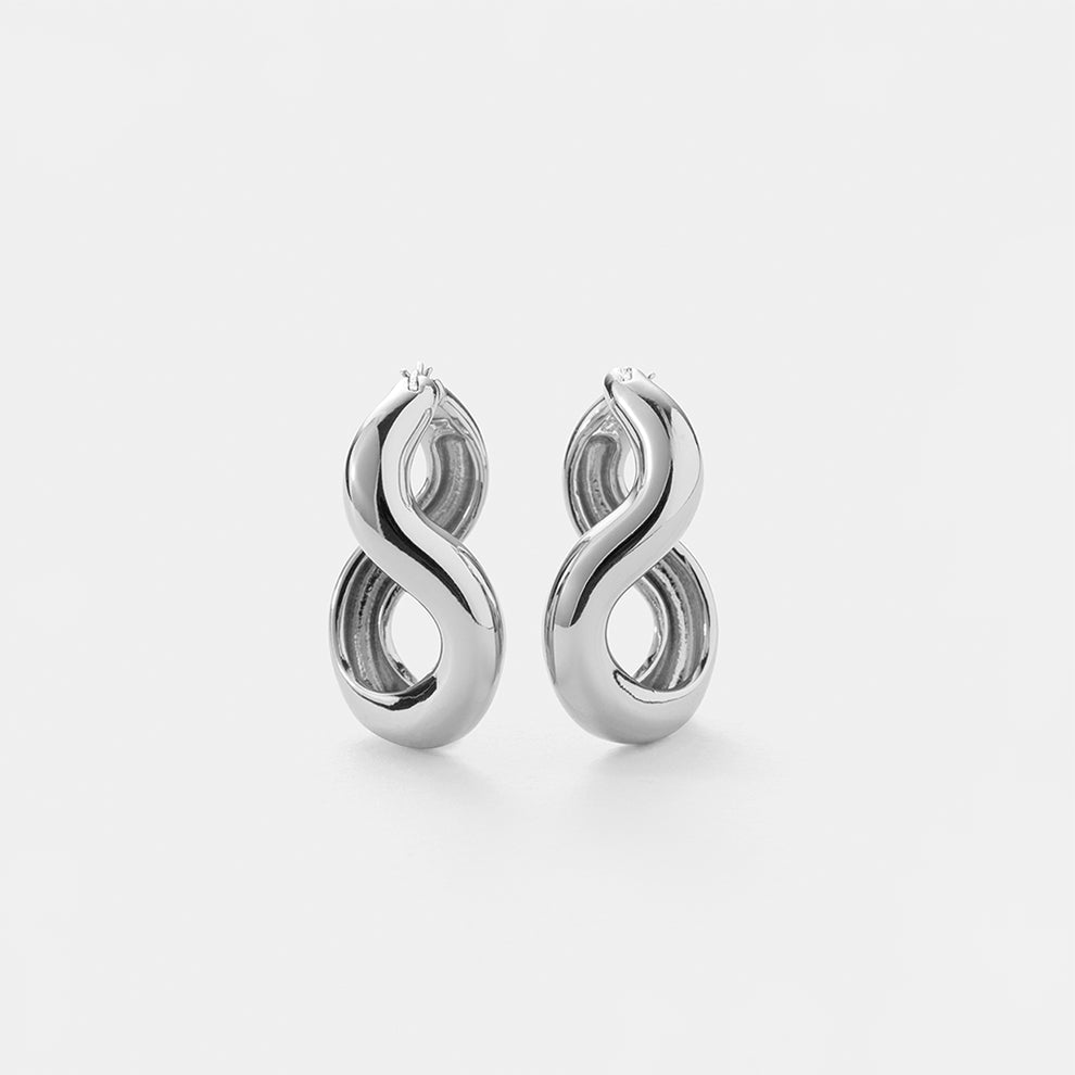 14k Gold Sculpted Swirl Earrings