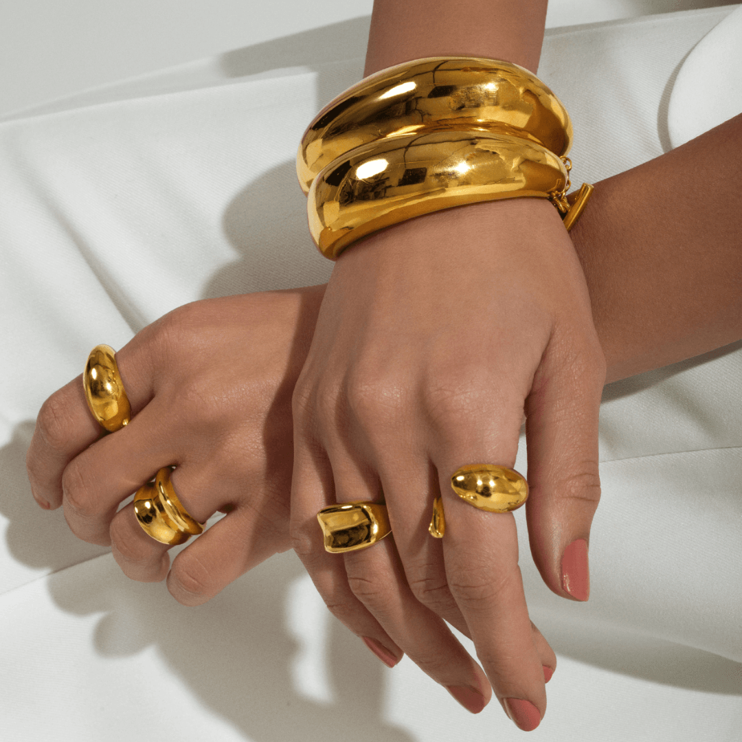 Gold Sirena Statement Cuff