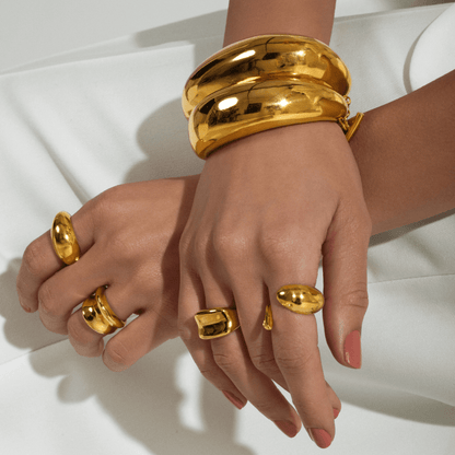 Gold Sirena Statement Cuff