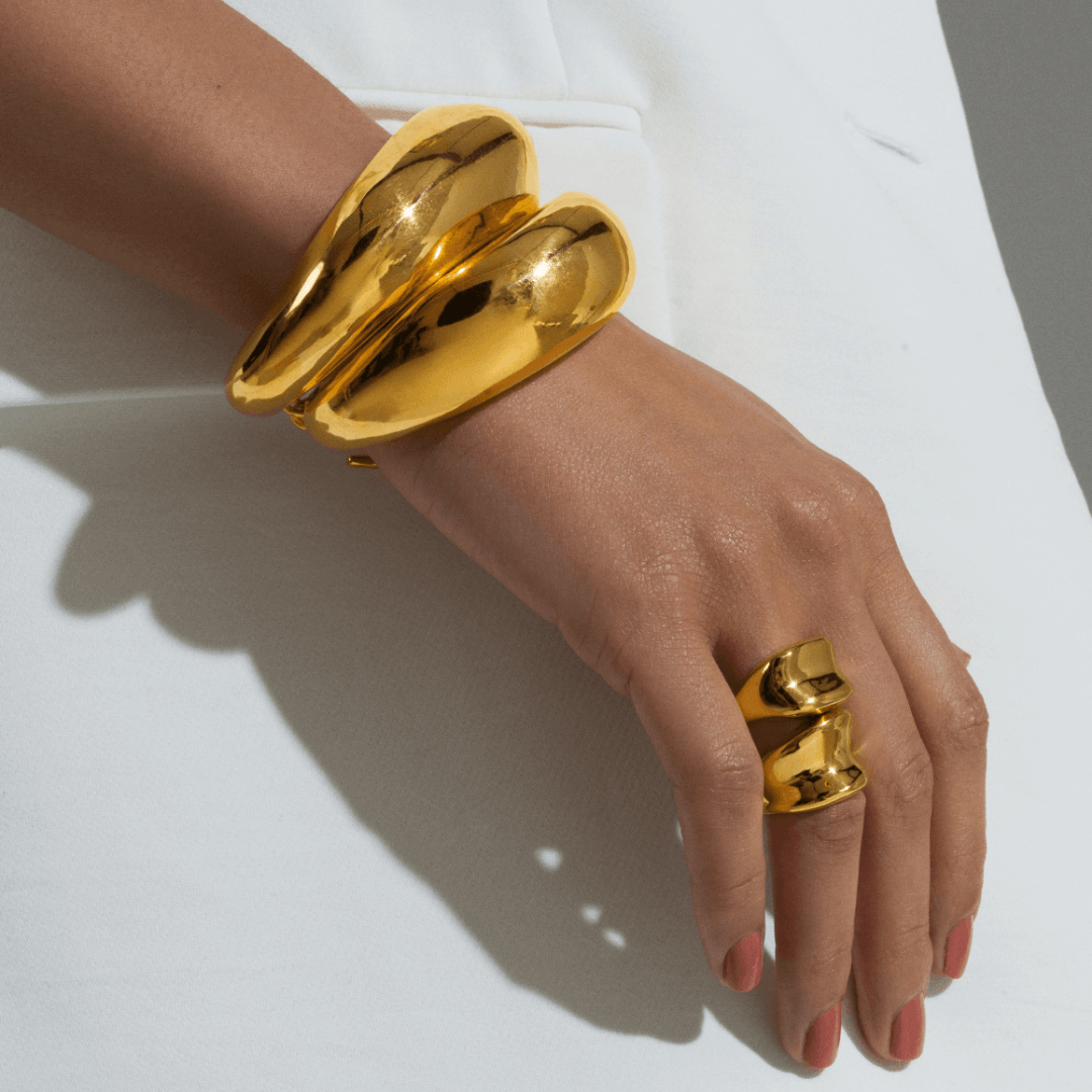 Gold Sirena Statement Cuff
