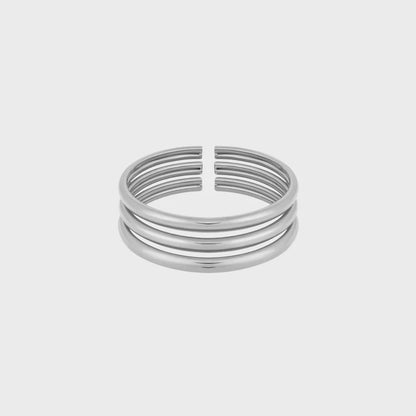 Bold Stacked Gold Bangles