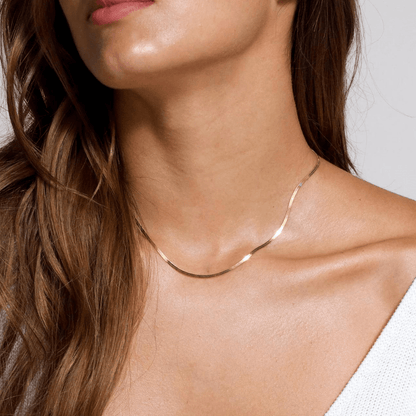 Herringbone Chain Sunray Pendant