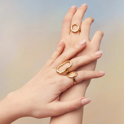 Cora Ring and Chain Link Set