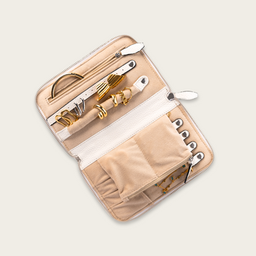 White Travel Jewellery Case