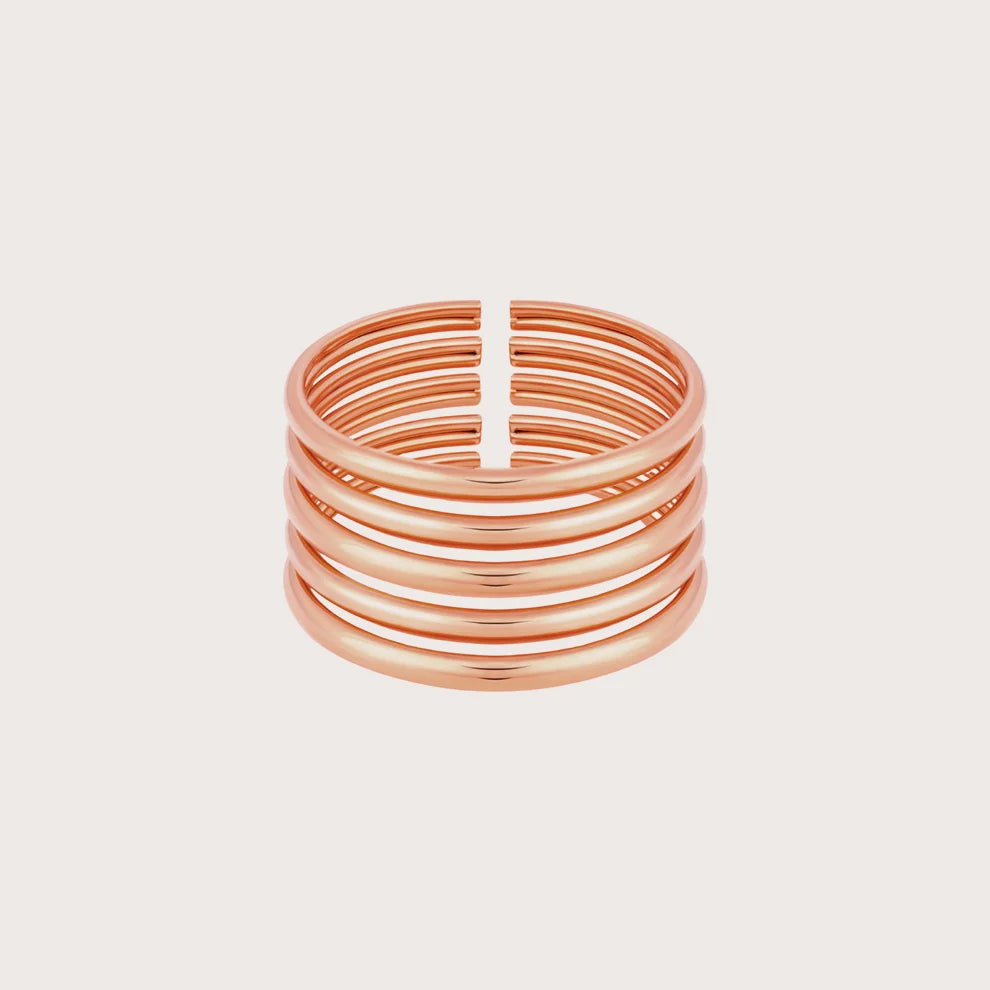 Bold Stacked Gold Bangles