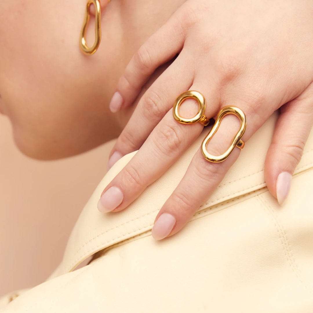 Cora Ring and Chain Link Set