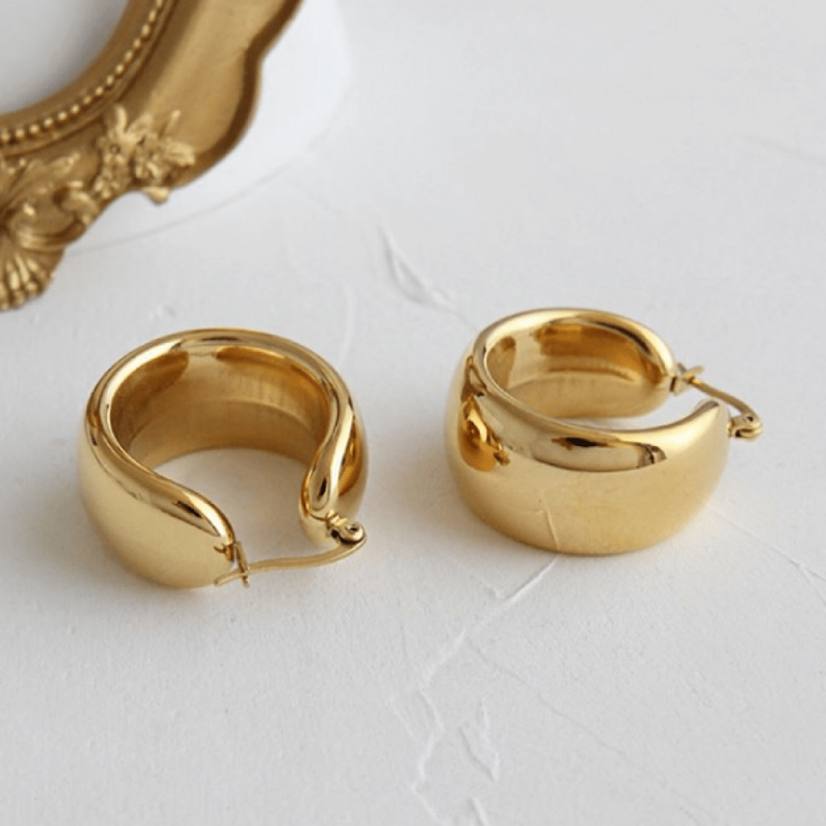 Madison Chunky Gold Hoops