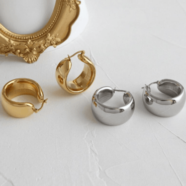 Madison Chunky Gold Hoops
