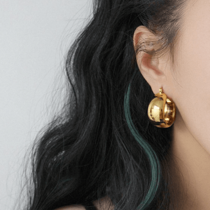 Madison Chunky Gold Hoops