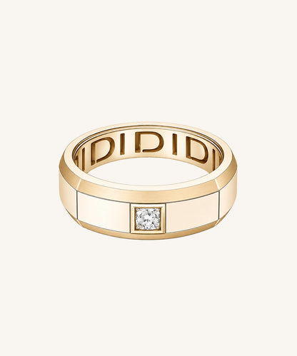 Modern Diamond Signet Ring