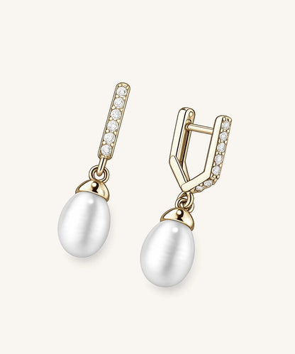 Elegant Pearl Drop Earrings