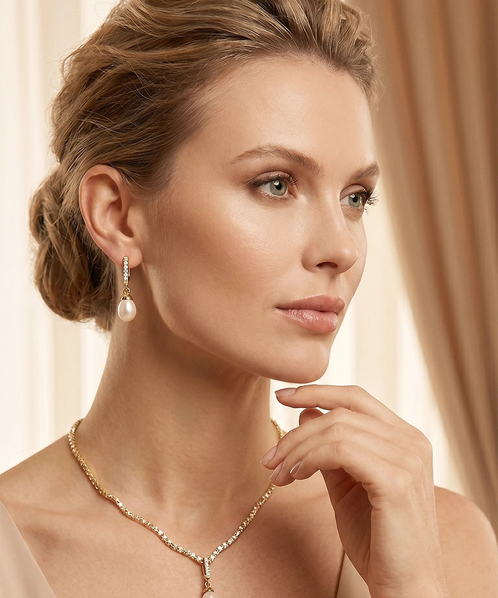 Elegant Pearl Drop Earrings