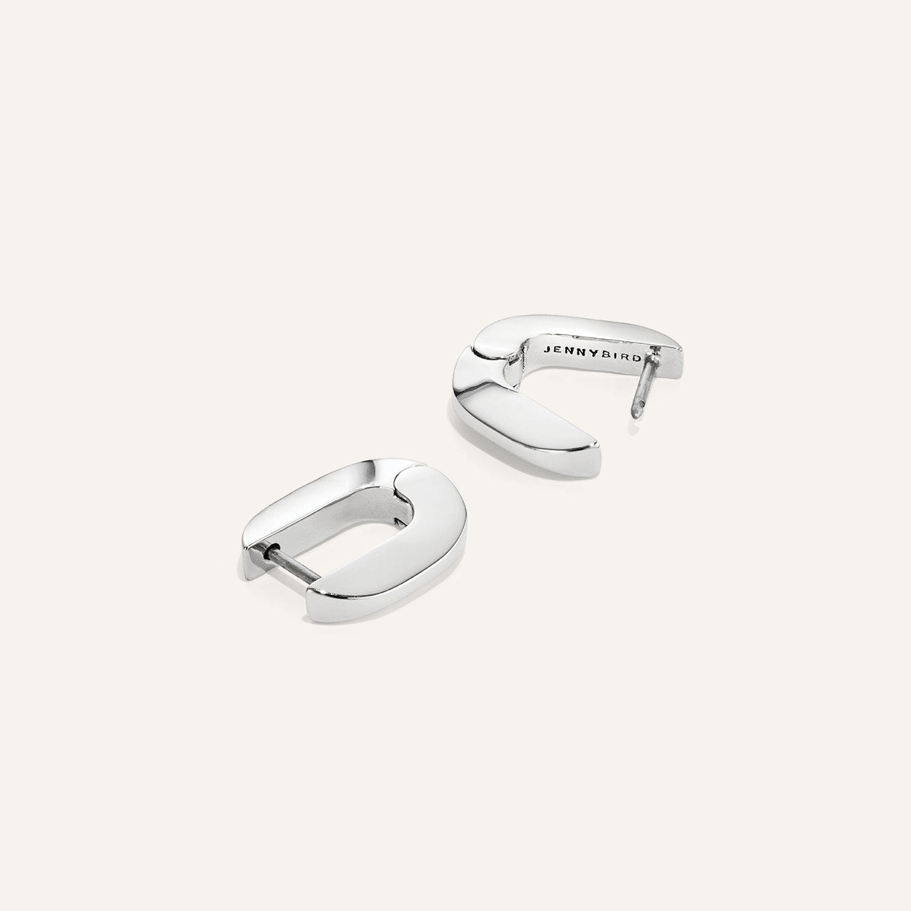 Tiny Rhodium Silver Huggies
