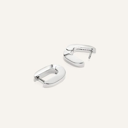 Tiny Rhodium Silver Huggies