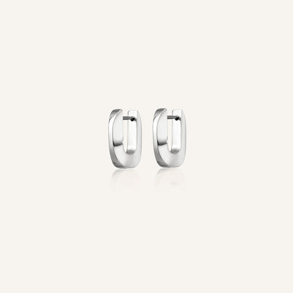 Tiny Rhodium Silver Huggies