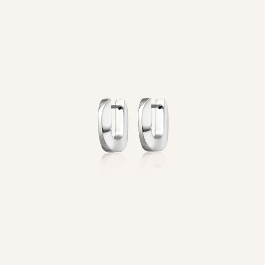 Tiny Rhodium Silver Huggies