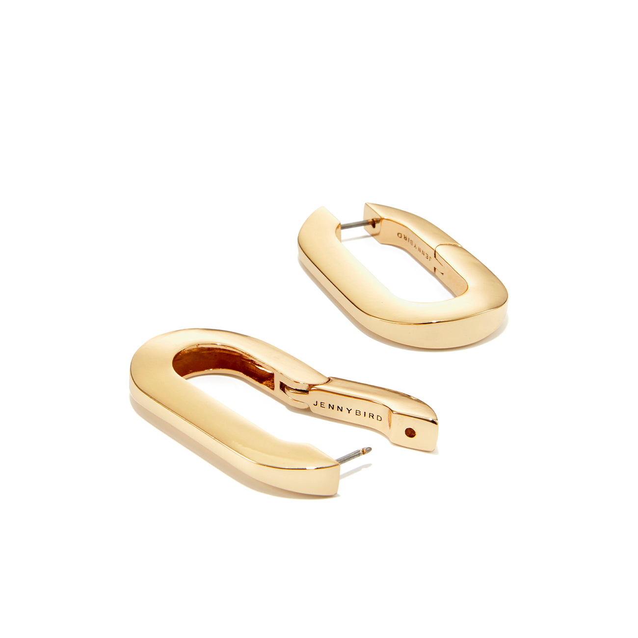 Gold Plated Oversized U Earrings